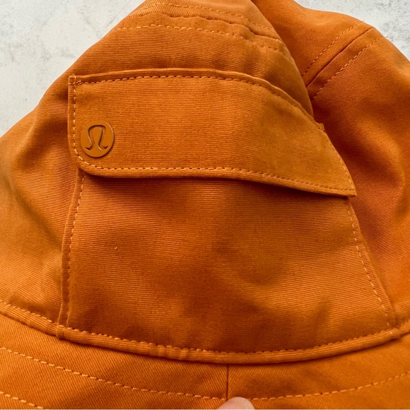 NWT Lululemon On My Level Bucket Hat with Pocket Autumn Orange M/L Unisex - Picture 9 of 10